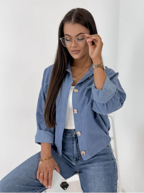 KURTKA SZTRUKSOWA GERALDINE NIEBIESKA