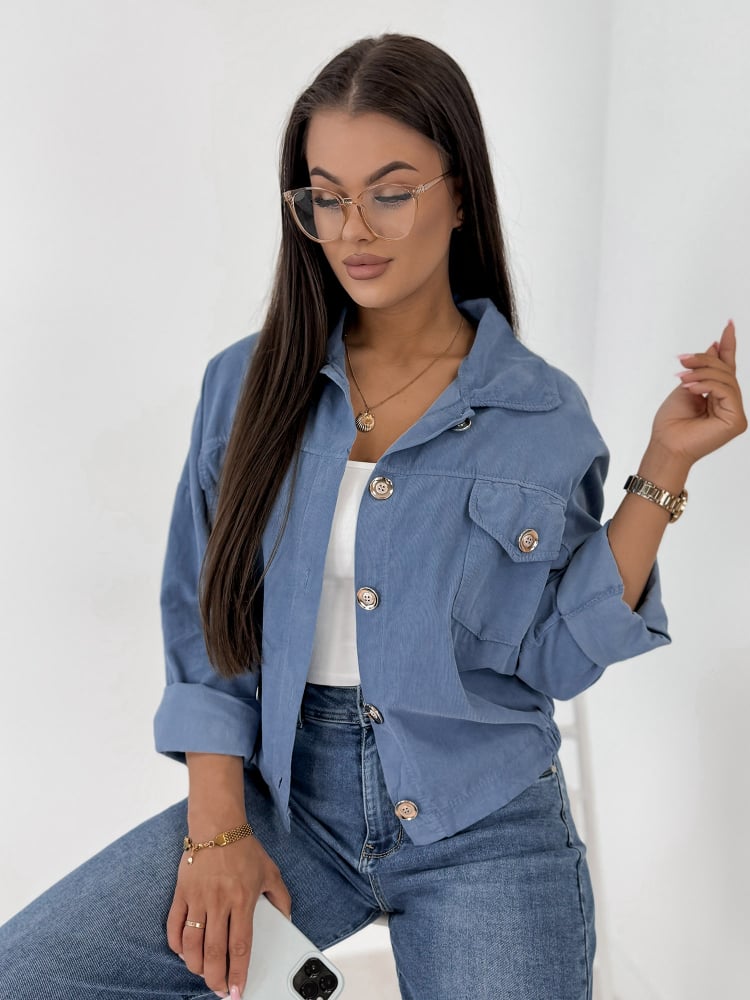 KURTKA SZTRUKSOWA GERALDINE NIEBIESKA