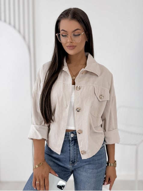 KURTKA SZTRUKSOWA GERALDINE BEŻOWA