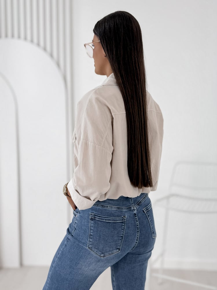 KURTKA SZTRUKSOWA GERALDINE BEŻOWA