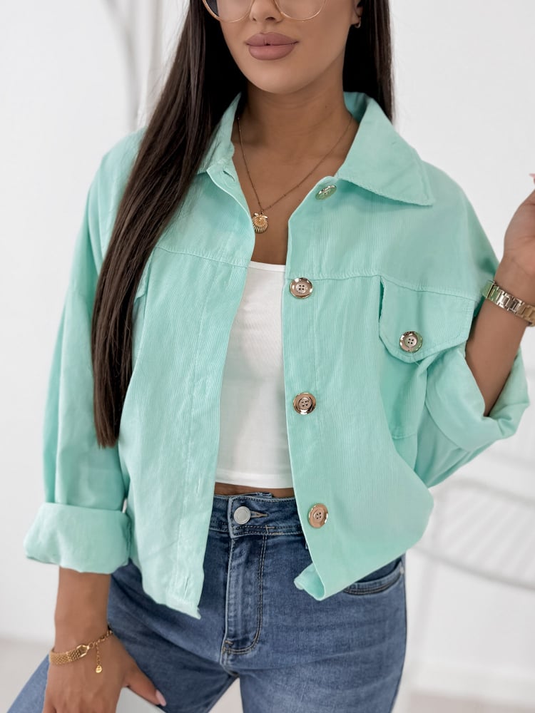 KURTKA SZTRUKSOWA GERALDINE MIĘTOWA