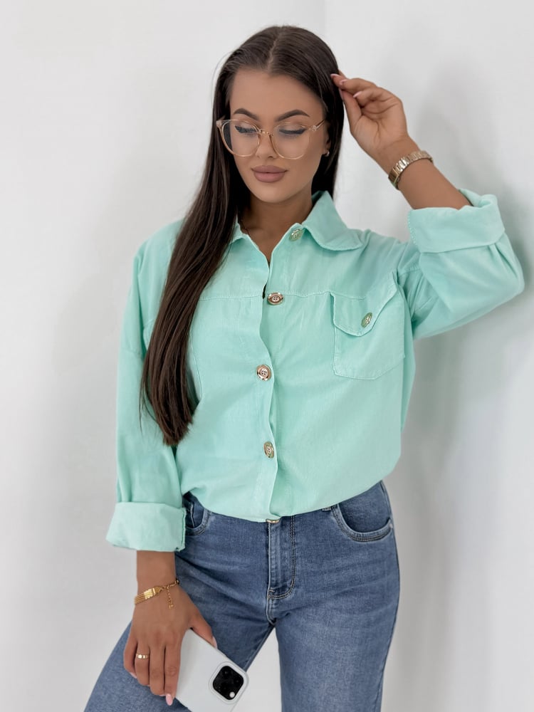 KURTKA SZTRUKSOWA GERALDINE MIĘTOWA