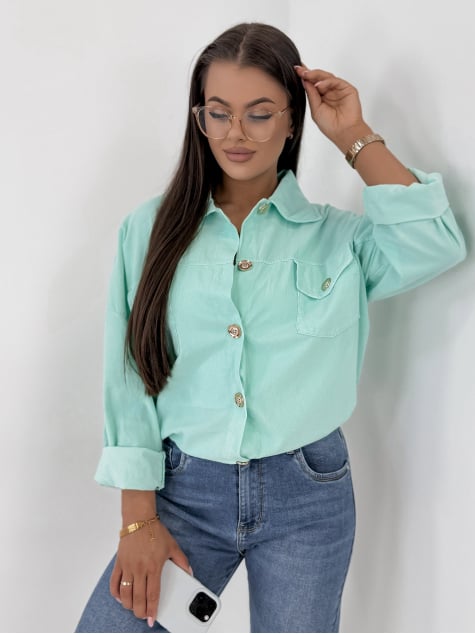 KURTKA SZTRUKSOWA GERALDINE MIĘTOWA