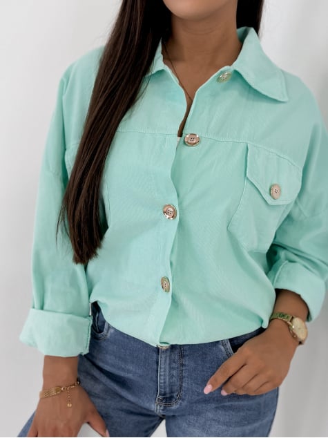 KURTKA SZTRUKSOWA GERALDINE MIĘTOWA