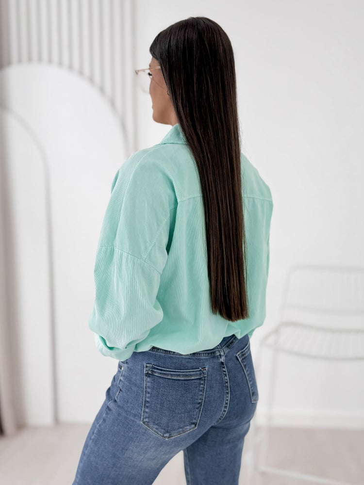 KURTKA SZTRUKSOWA GERALDINE MIĘTOWA