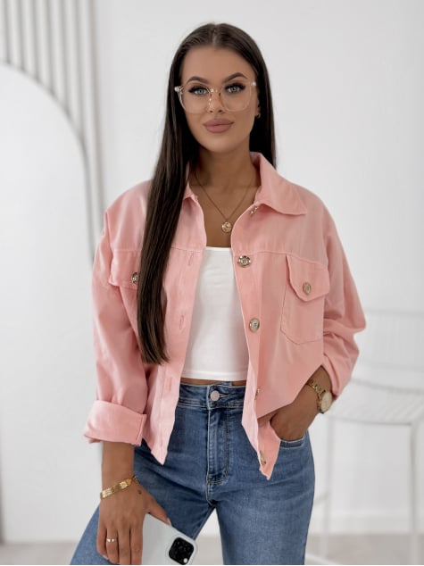 KURTKA SZTRUKSOWA GERALDINE KORALOWA