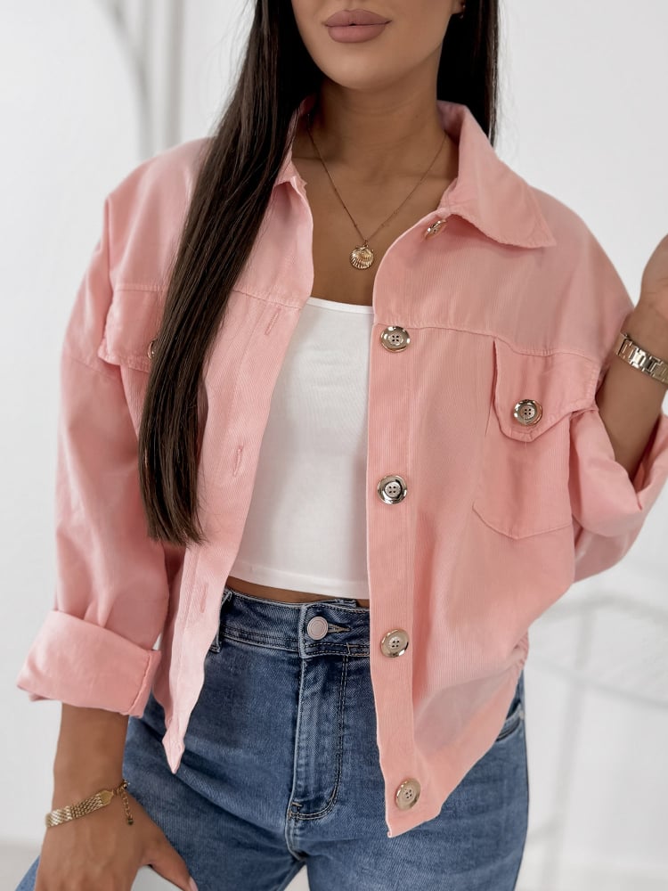 KURTKA SZTRUKSOWA GERALDINE KORALOWA