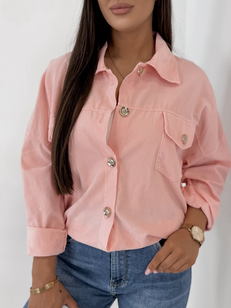 KURTKA SZTRUKSOWA GERALDINE KORALOWA