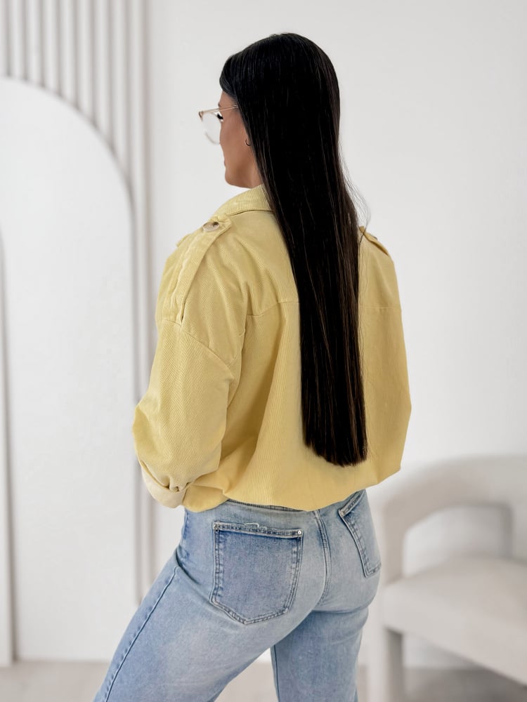 KURTKA SZTRUKSOWA APOLLINE ZÓŁTA