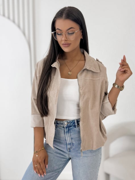 KURTKA SZTRUKSOWA APOLLINE BEŻOWA