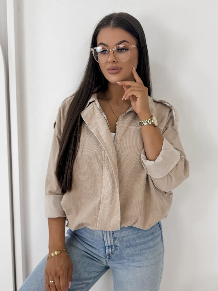 KURTKA SZTRUKSOWA APOLLINE BEŻOWA