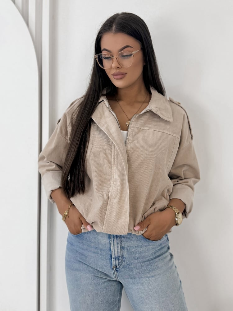 KURTKA SZTRUKSOWA APOLLINE BEŻOWA