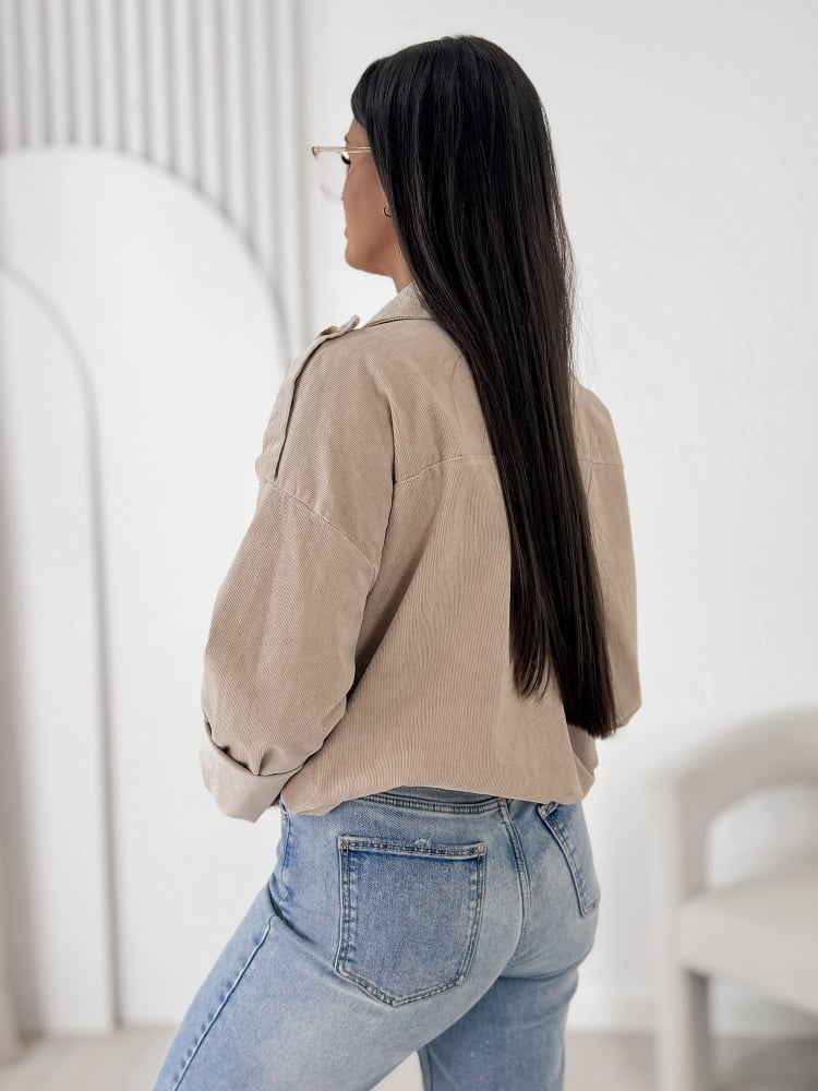 KURTKA SZTRUKSOWA APOLLINE BEŻOWA