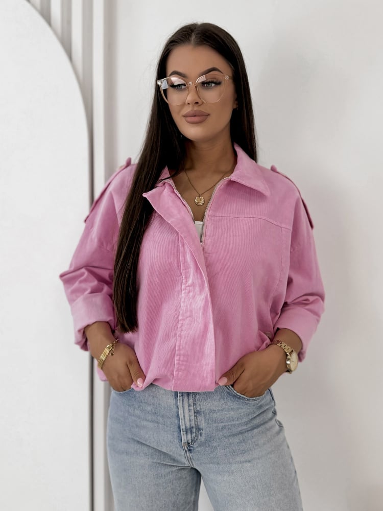 KURTKA SZTRUKSOWA APOLLINE RÓŻOWA