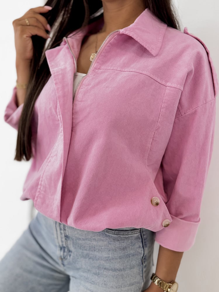 KURTKA SZTRUKSOWA APOLLINE RÓŻOWA