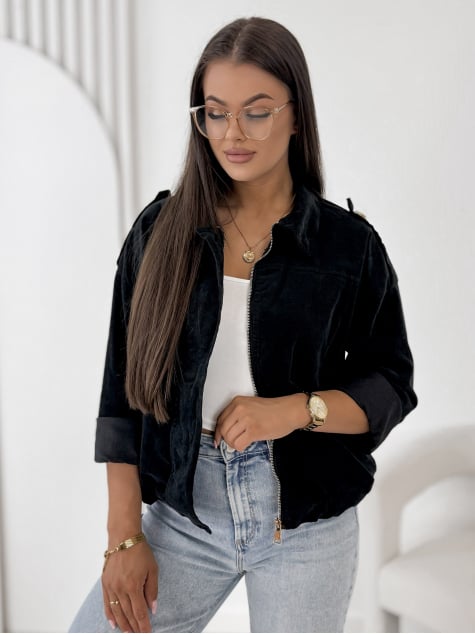 KURTKA SZTRUKSOWA APOLLINE CZARNA