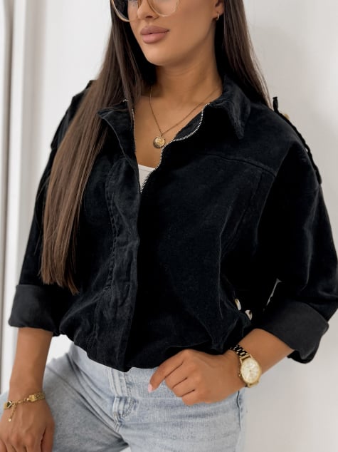 KURTKA SZTRUKSOWA APOLLINE CZARNA