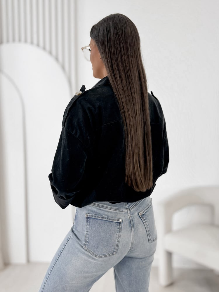 KURTKA SZTRUKSOWA APOLLINE CZARNA