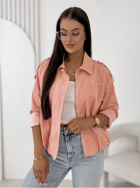 KURTKA SZTRUKSOWA APOLLINE KORALOWA