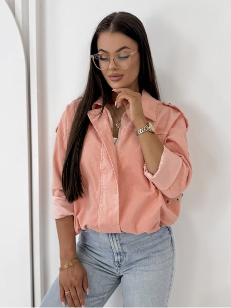 KURTKA SZTRUKSOWA APOLLINE KORALOWA