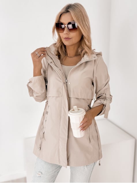 KURTKA INGRID CIEMNOBEŻOWA