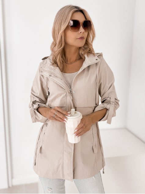 KURTKA INGRID CIEMNOBEŻOWA