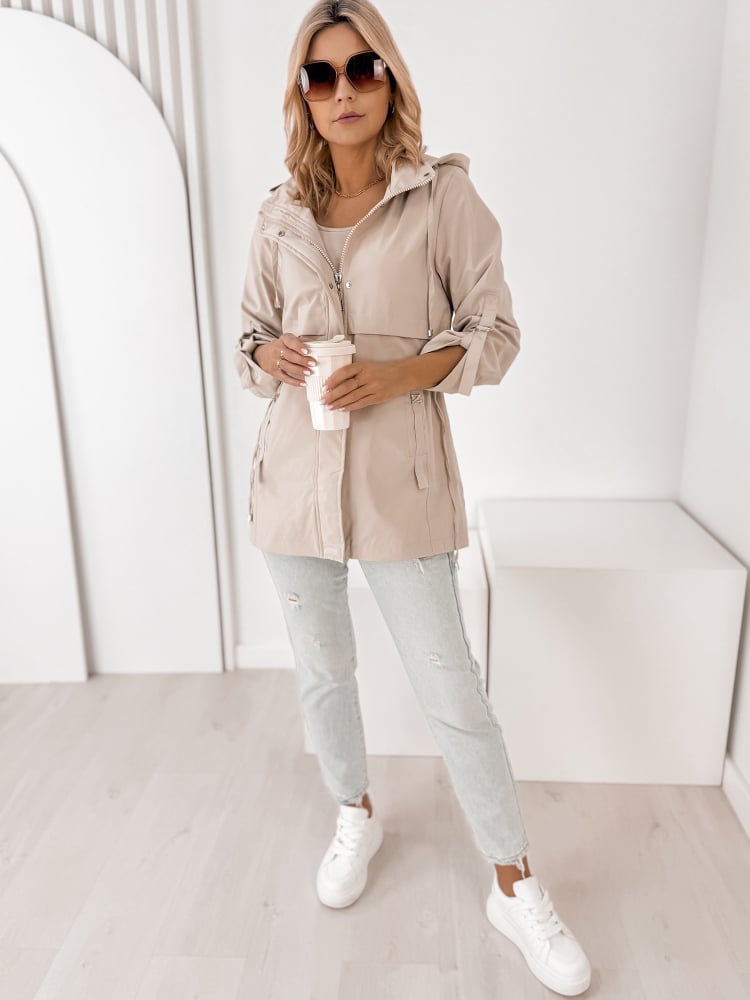 KURTKA INGRID CIEMNOBEŻOWA