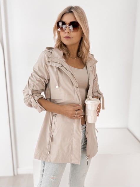 KURTKA INGRID CIEMNOBEŻOWA