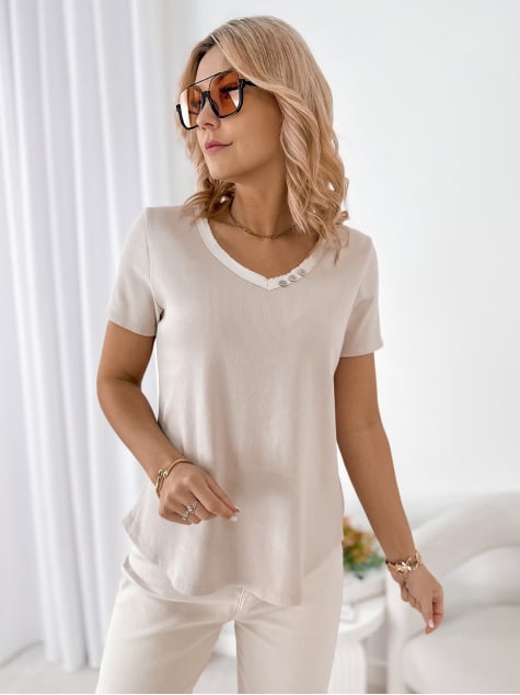 BLUZKA CRISTOBAL BEŻOWA