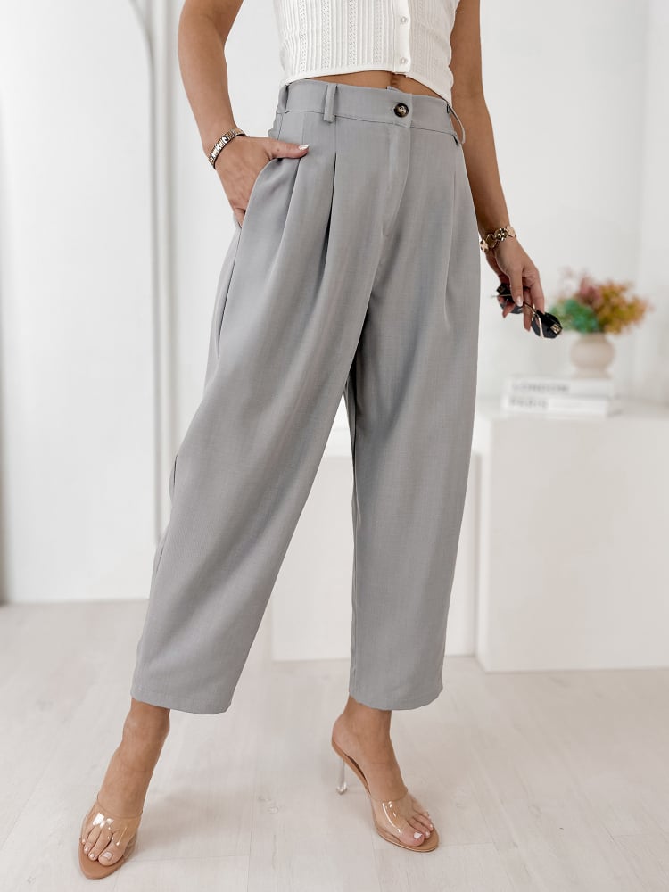 SPODNIE VASARI SZARE