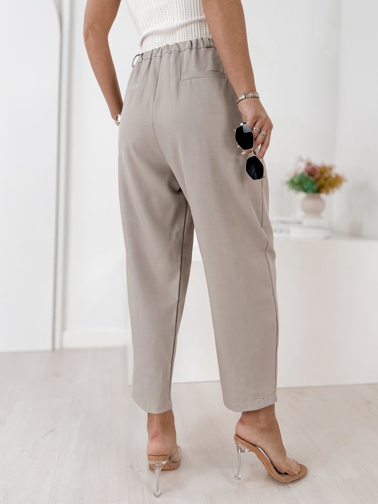 SPODNIE VASARI CIEMNOBEŻOWE