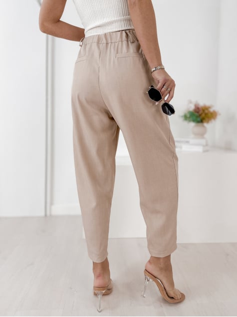 SPODNIE VASARI BEŻOWE