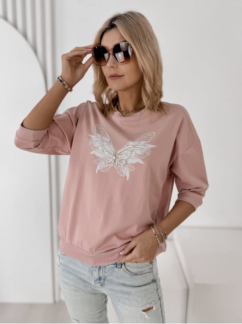 BLUZKA CHARTRES PUDROWY RÓŻ