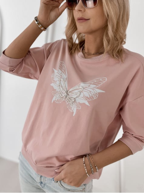 BLUZKA CHARTRES PUDROWY RÓŻ