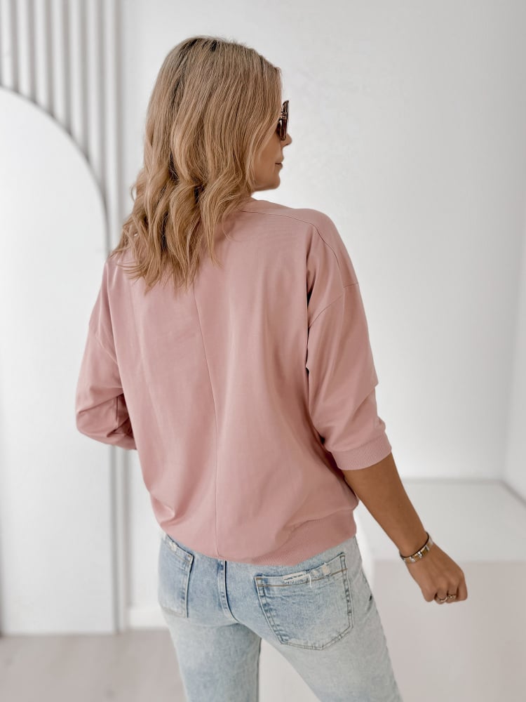 BLUZKA CHARTRES PUDROWY RÓŻ