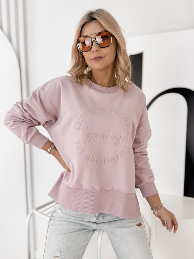 BLUZA COPENHAGEN PUDROWY RÓŻ
