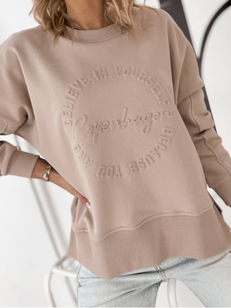 BLUZA COPENHAGEN CIEMNOBEŻOWA