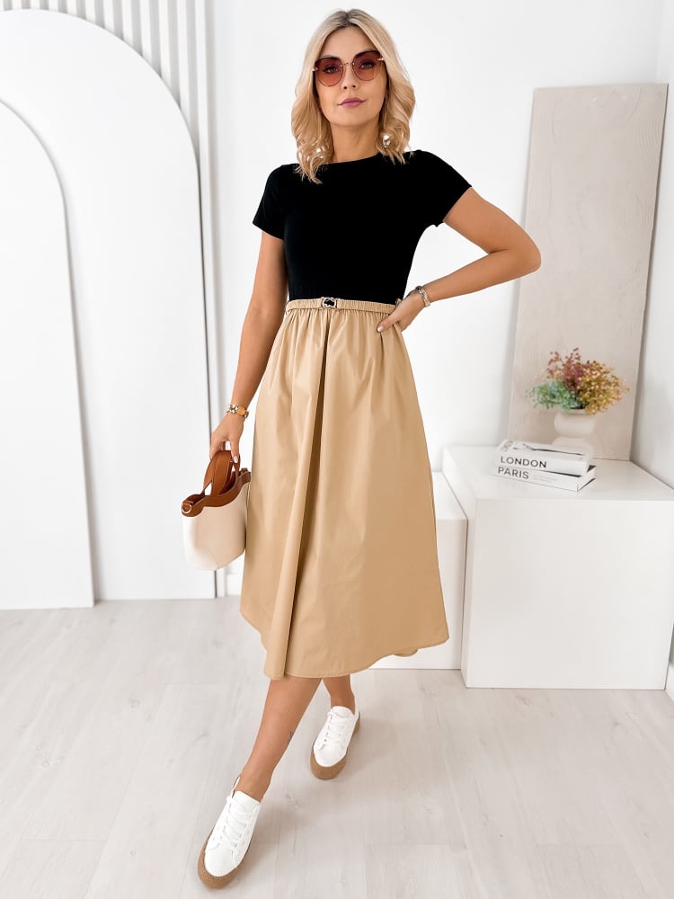 SUKIENKA ETRURIA CZARNO-BEŻOWA