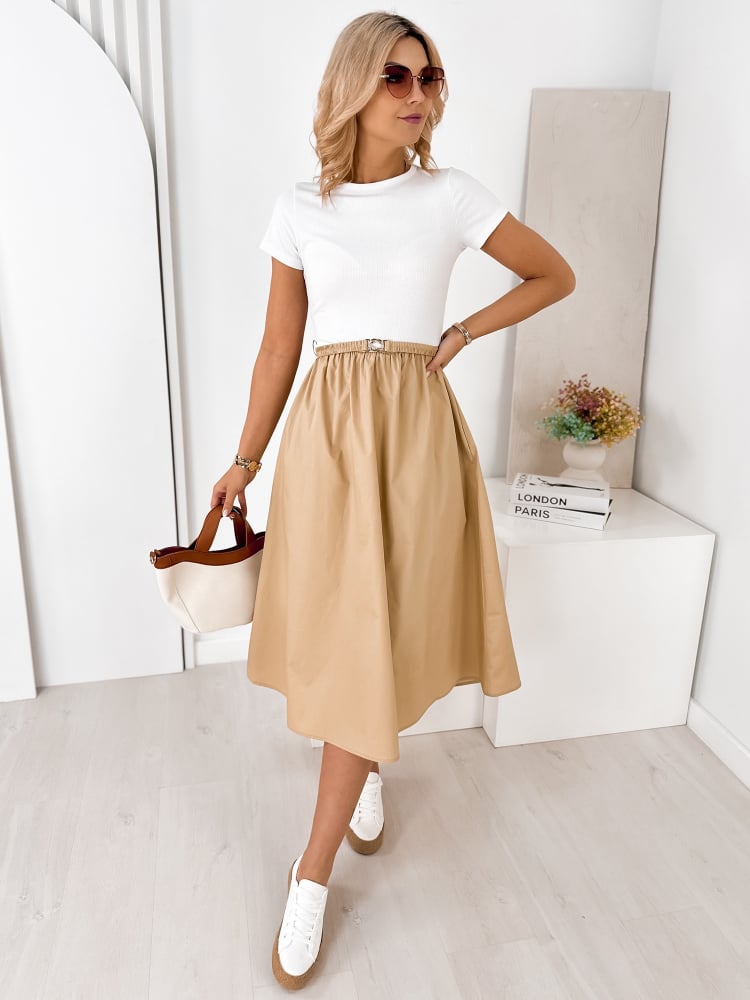 SUKIENKA ETRURIA BIAŁO-BEŻOWA