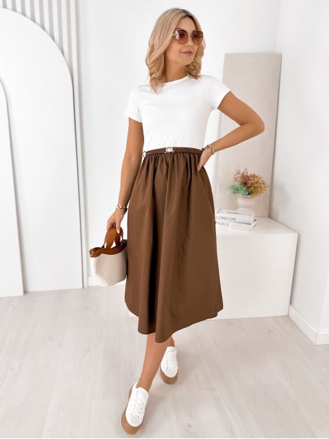 SUKIENKA ETRURIA BIAŁO-BRĄZOWA