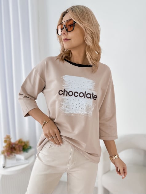 BLUZKA BECKER CIEMNOBEŻOWA