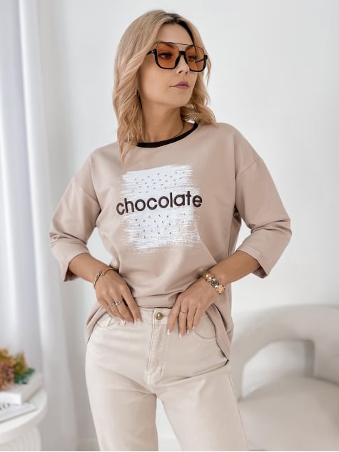 BLUZKA BECKER CIEMNOBEŻOWA