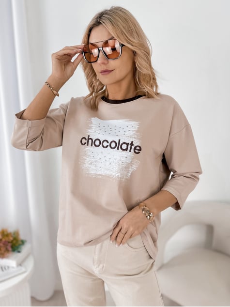 BLUZKA BECKER CIEMNOBEŻOWA