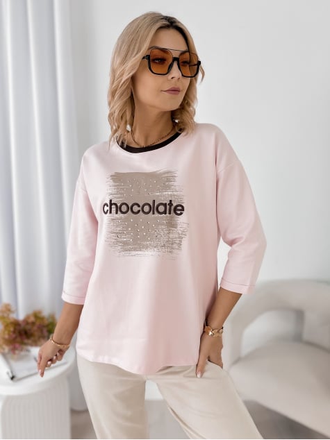 BLUZKA BECKER PUDROWY RÓŻ