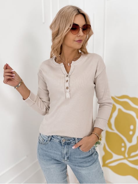 BLUZKA CLARA CIEMNOBEŻOWA