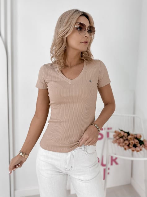 BLUZKA SEMONET BEŻOWA