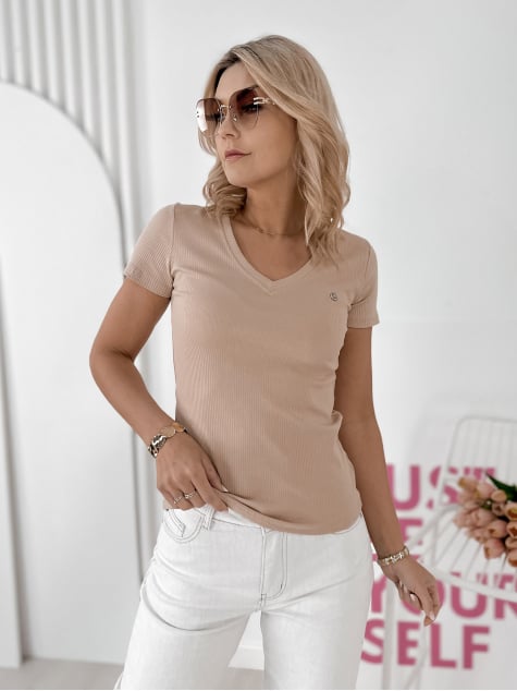 BLUZKA SEMONET BEŻOWA