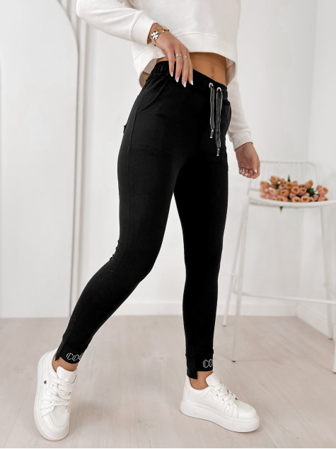 SPODNIE JACINTE CZARNE