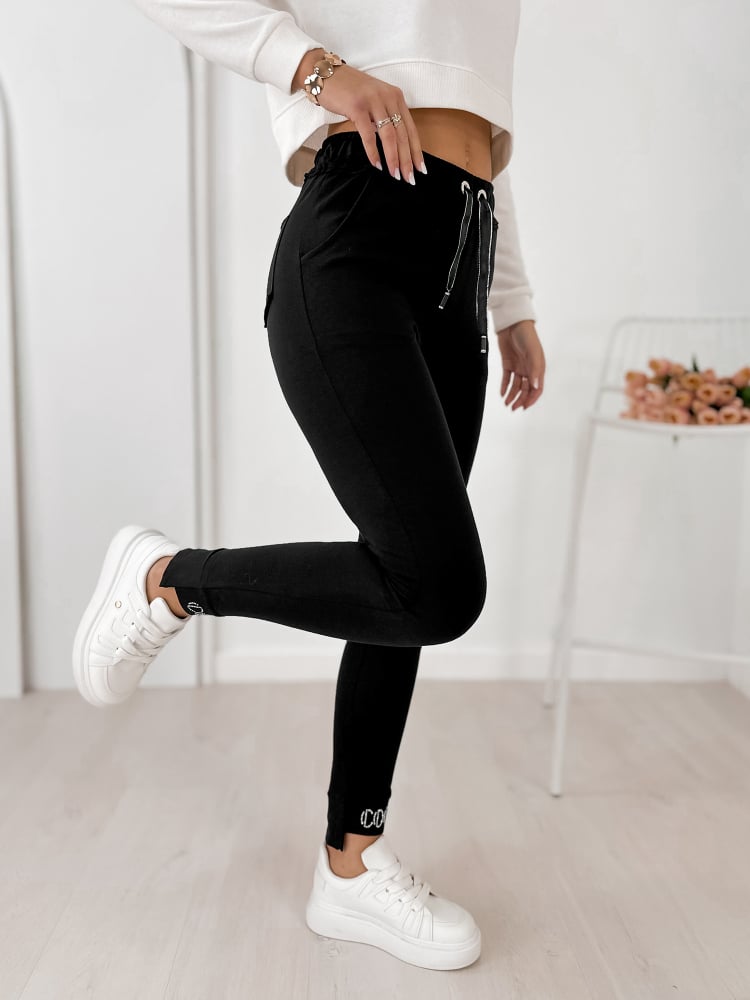 SPODNIE JACINTE CZARNE