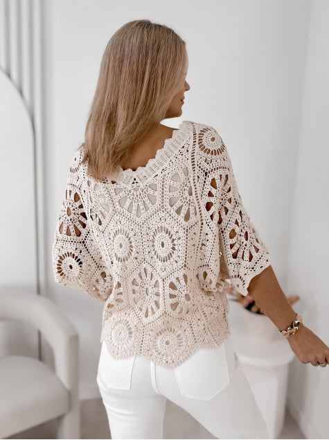 BLUZKA ACARIO BEŻOWA